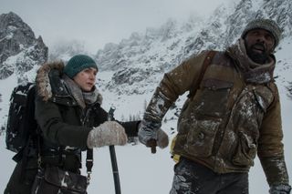 A still from the movie The Mountain Between Us