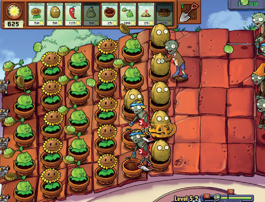 Plants vs. Zombies backyard strategy