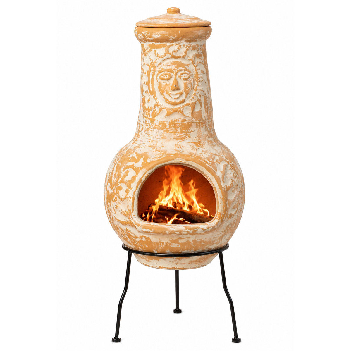 Bungalow Rose Lucrece 19" H X 13.5" W Clay Wood Burning Outdoor Chiminea &amp;amp; Reviews | Wayfair