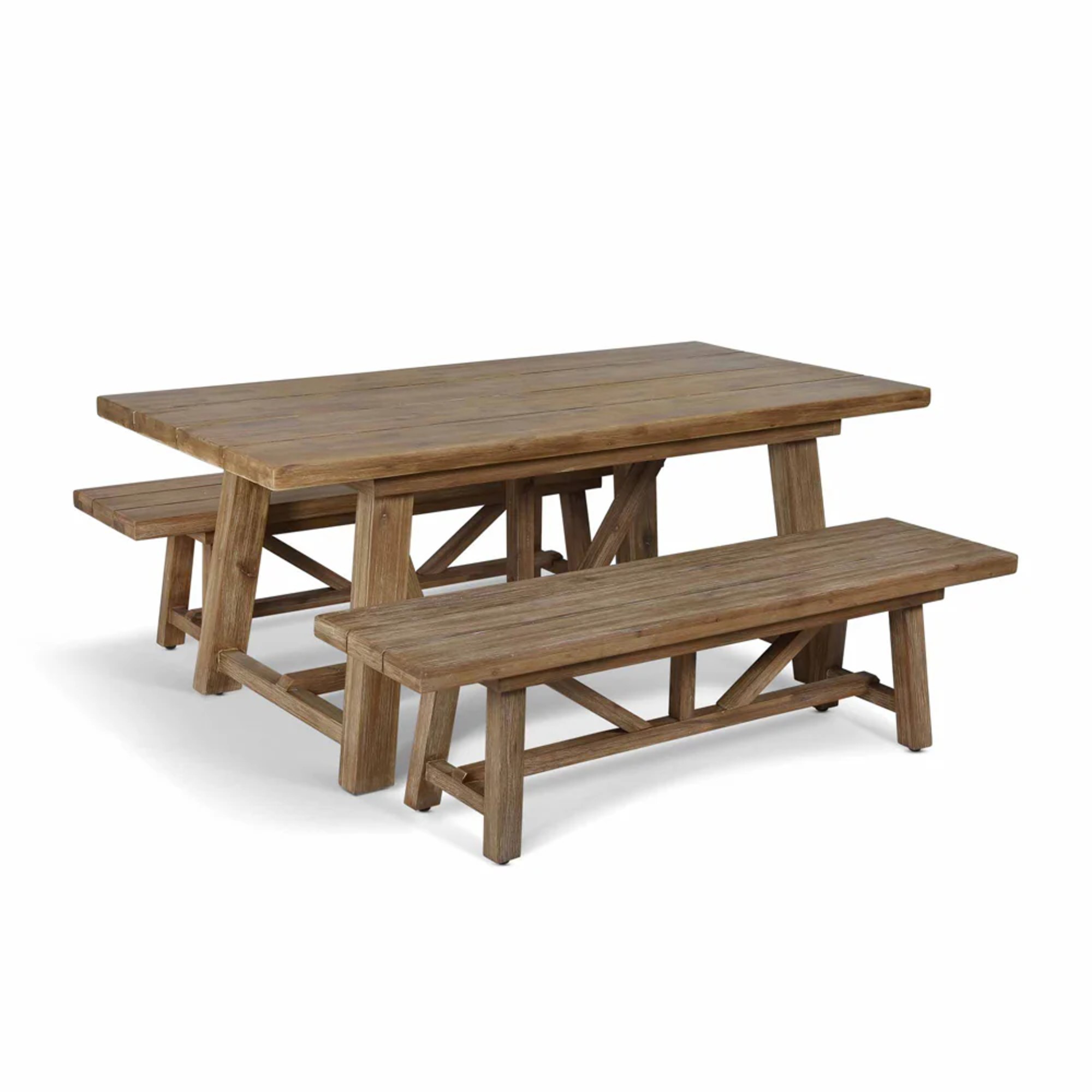 Garden Trading Chilford Solid Wood Table & Bench Set Small
