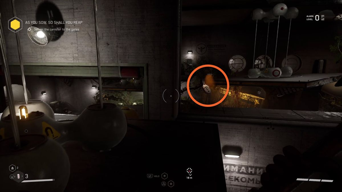 Atomic Heart yellow canister How to move it using control panels