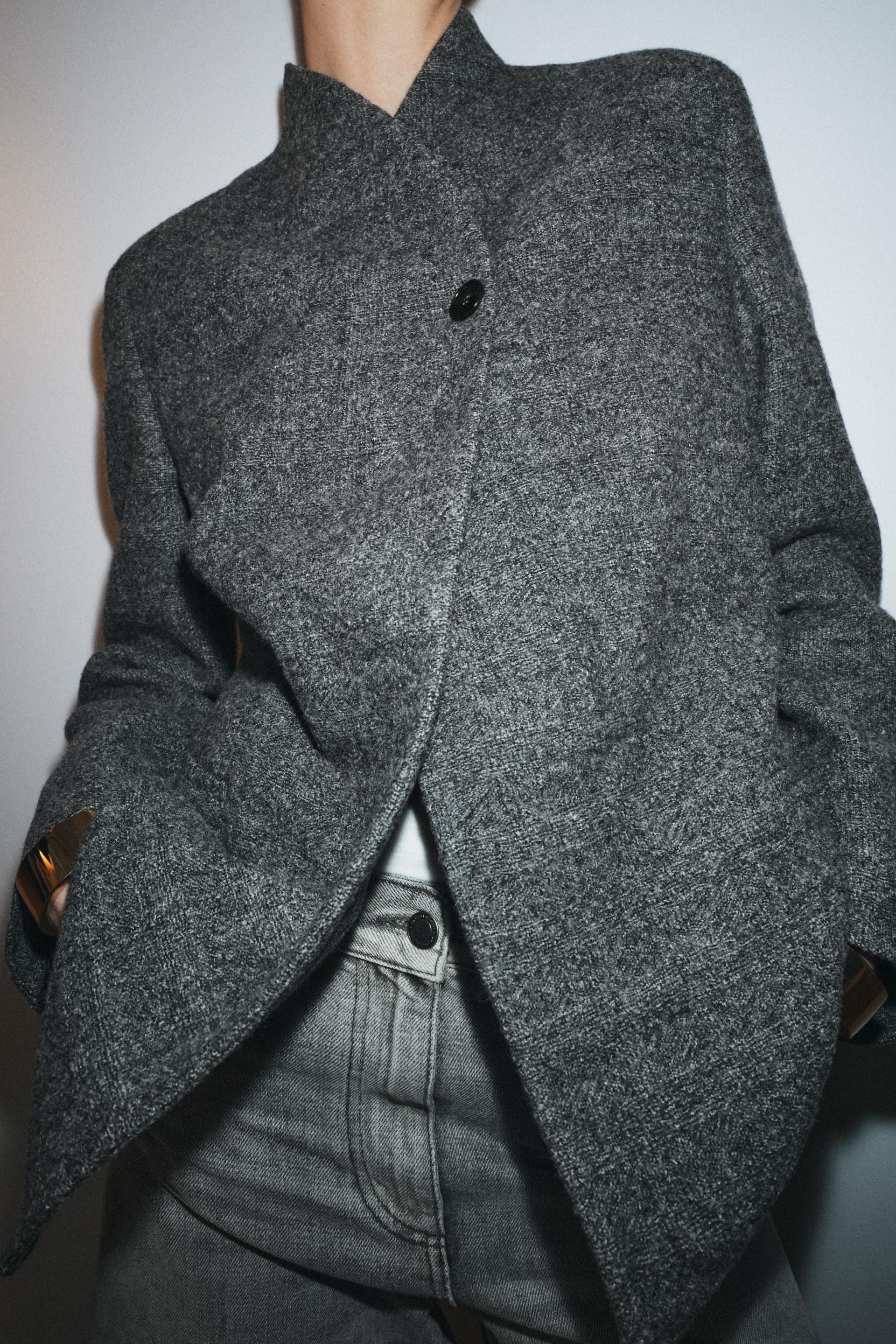 Zw Collection Limited Edition Wool Button Blazer