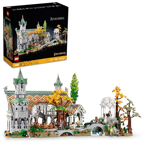 Lego Icons the Lord of the Rings: Rivendell - Collectible Lotr Display Set for Adults With 15 Unique Minifigures Incl. Gandalf, Legolas, Aragorn & Frodo - 10316