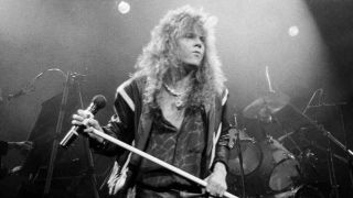 Europe’s Joey Tempest performing onstage in 1987