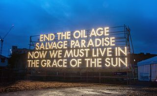 Grace of the Sun, an art installation by artist Robert Montgomery