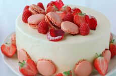 White chocolate celebration cake