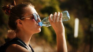 Woman drinking water