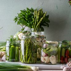 Preserving vegetables in cans