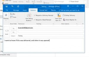 request a return receipt in outlook 365 for mac