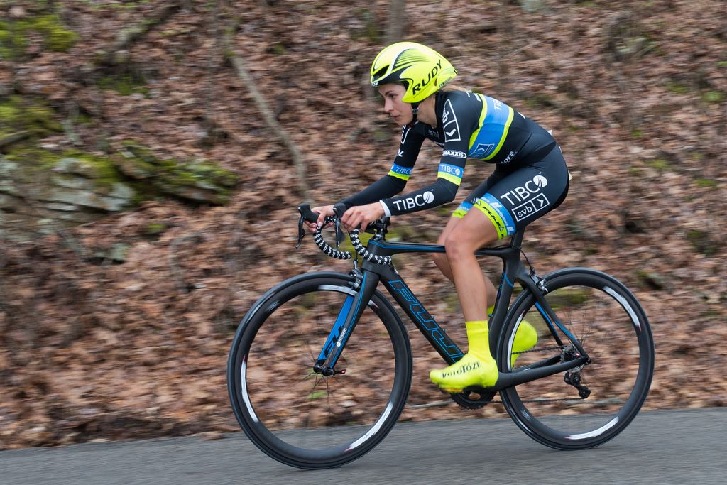 A Tibo rider on the steep ascent