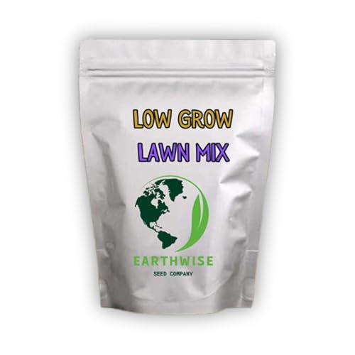 Earthwise Low Grow No Mow Grass Seed &amp;ndash; Clover and Fine Fescue Alternative Lawn Mix, Organic, Low Maintenance, Drought Tolerant, Pet Safe &amp;ndash; Covers 500 Sq Ft Overseed, 200 Sq Ft Bare, 1/2 Lb