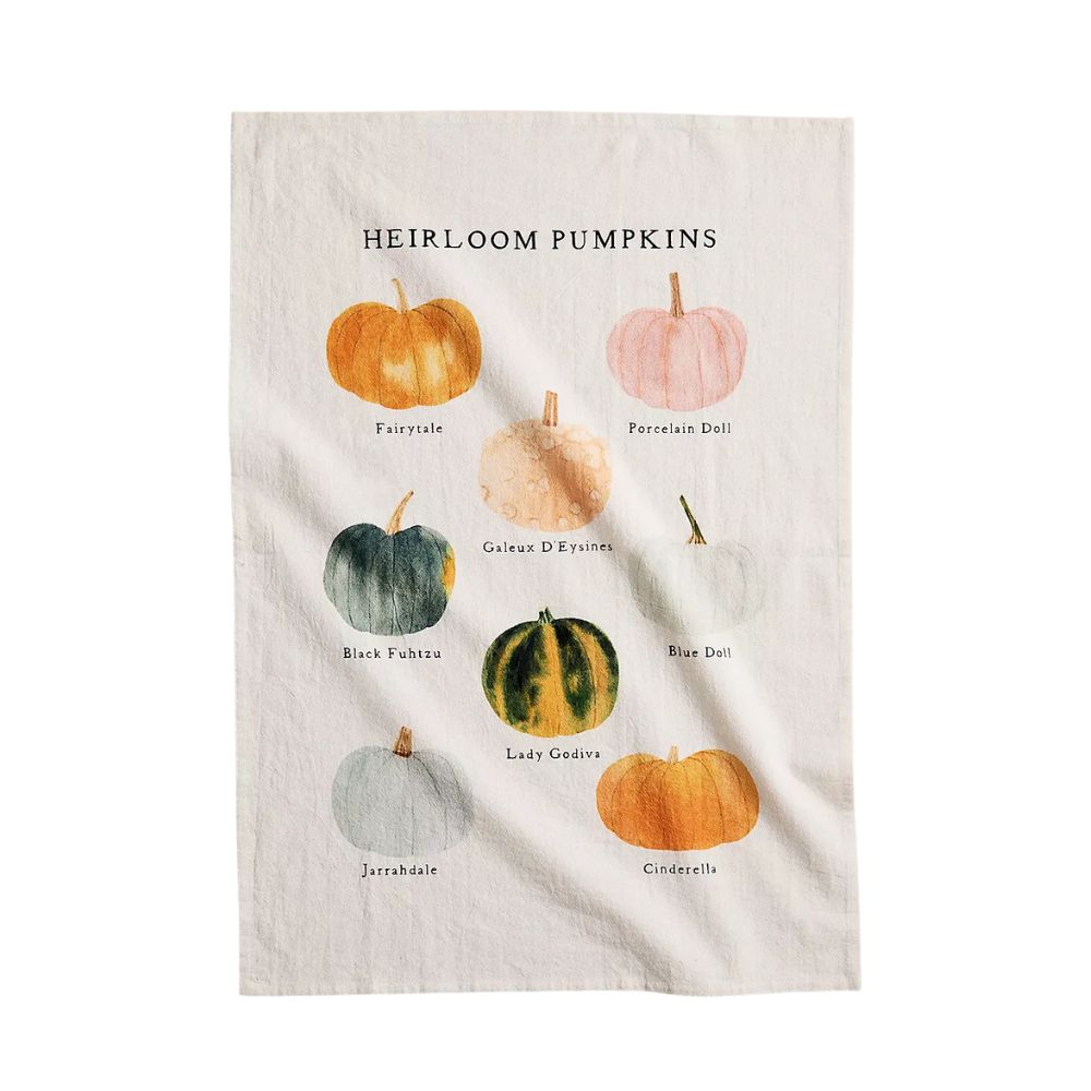 May We Fly Heirloom Pumpkins Dish Towel