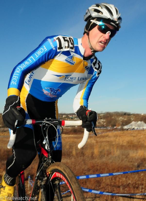 Ryan Cleveland (Fort Lewis) with one lap to go.