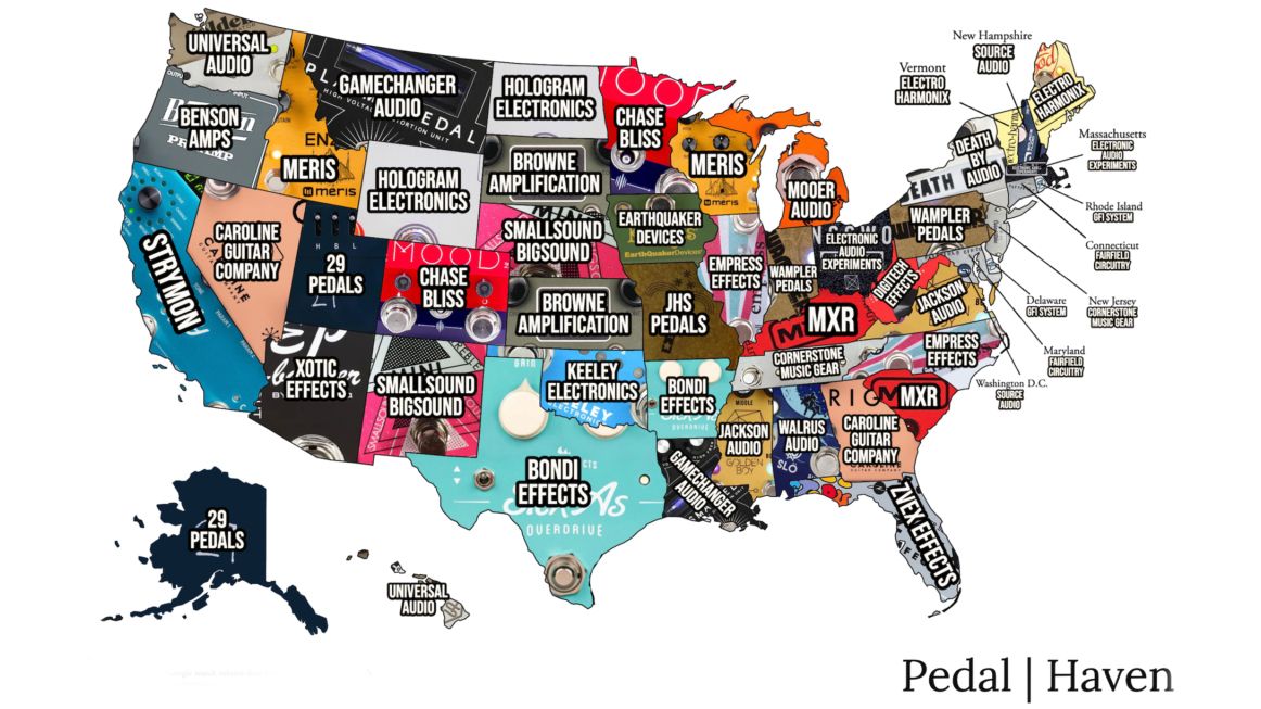New study reveals the most searched for effects pedal brand in each US state