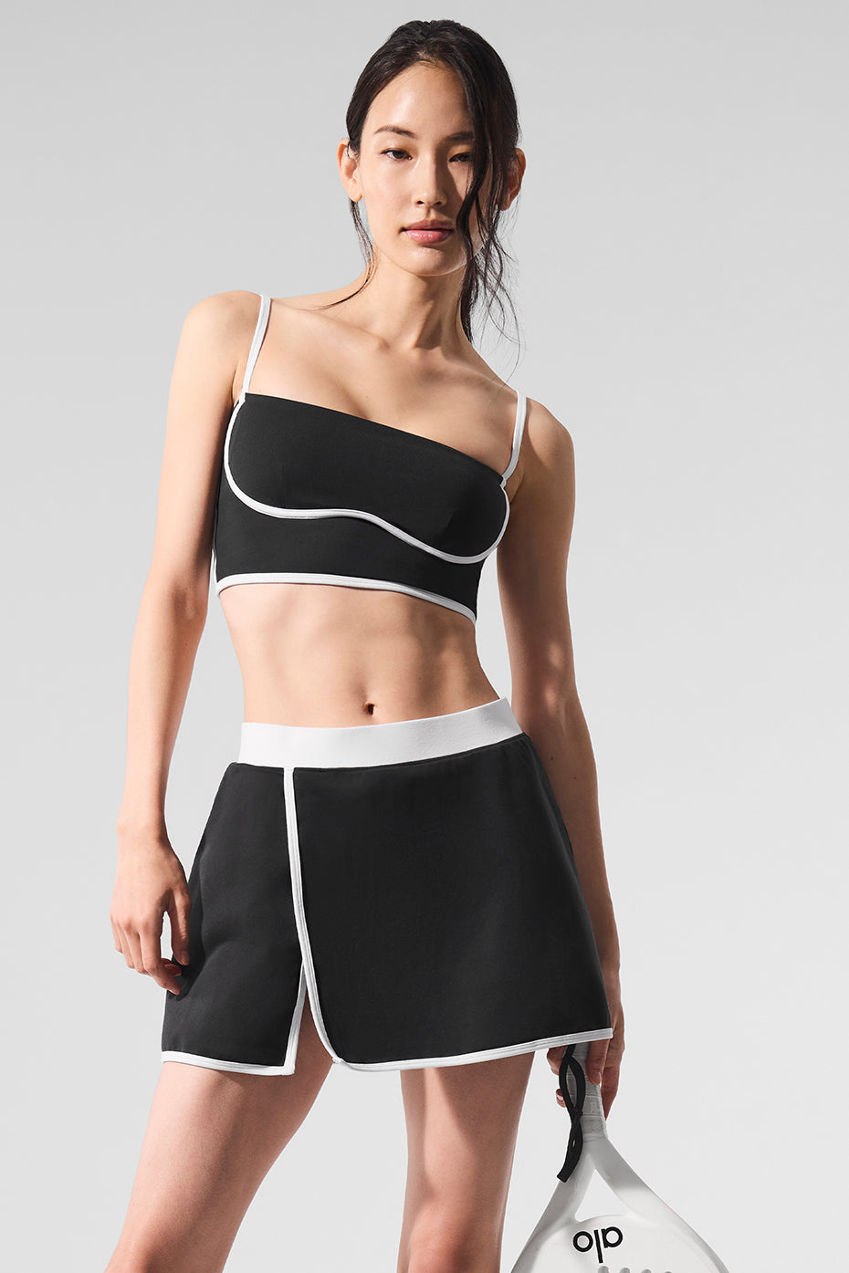 Airbrush Streamlined Bra Tank - Black/white