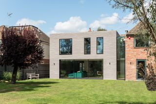 a large double storey extension to a modern property