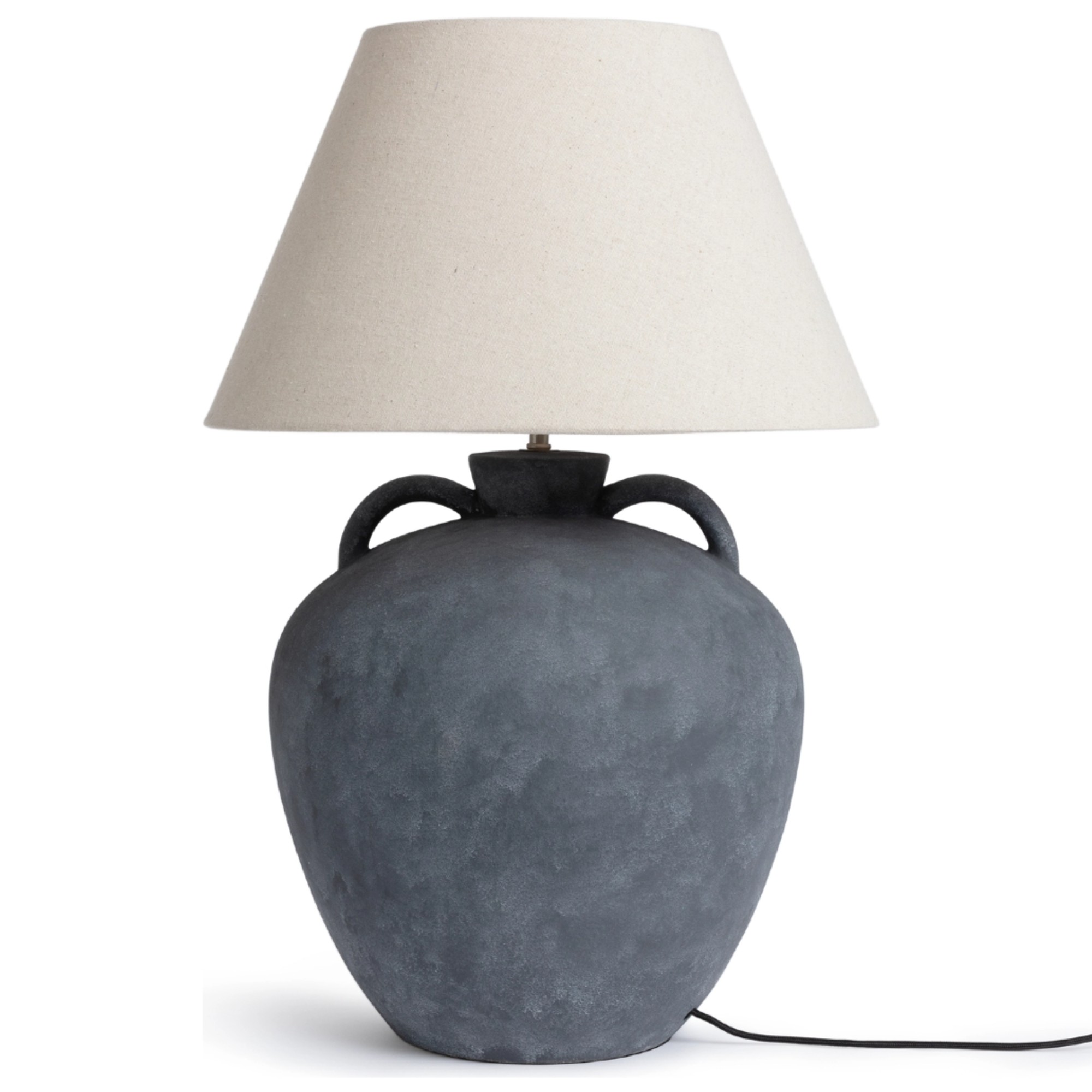 Habitat 59cm Oversized Ceramic Table Lamp - Grey & White