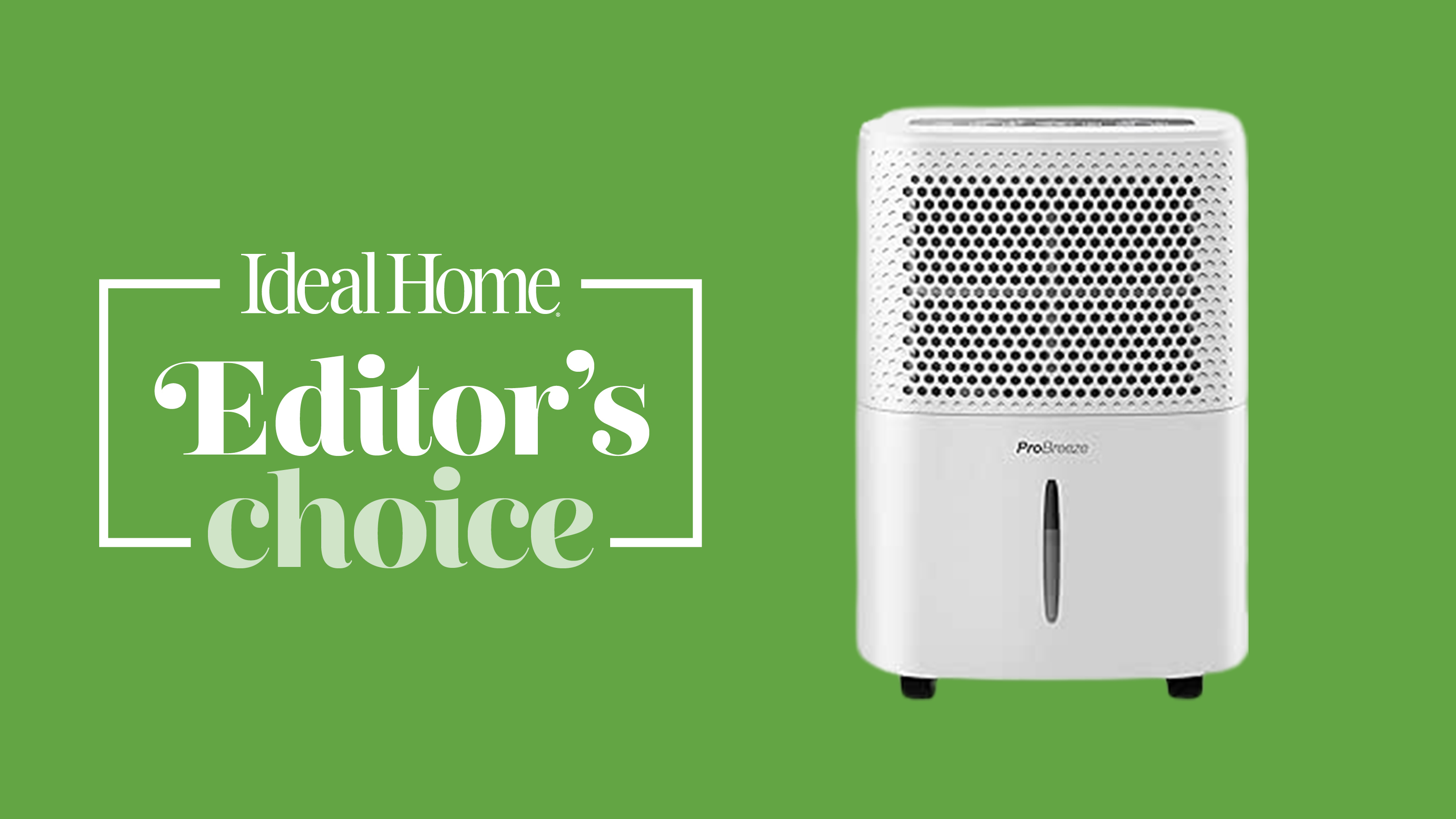 ProBreeze dehumidifier on green background
