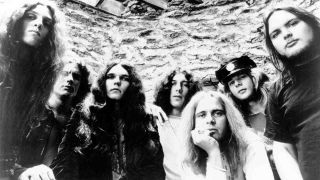 Lynyrd Skynyrd posing for a photograph in 1973