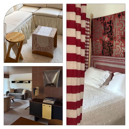 A collage of decor trends for 2025.