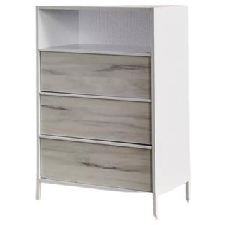 Urban Outfitters grey and white Rylee 3-Drawer Dresser