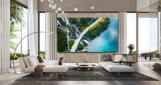 LG MAGNIT 118-inch TV on display in living room