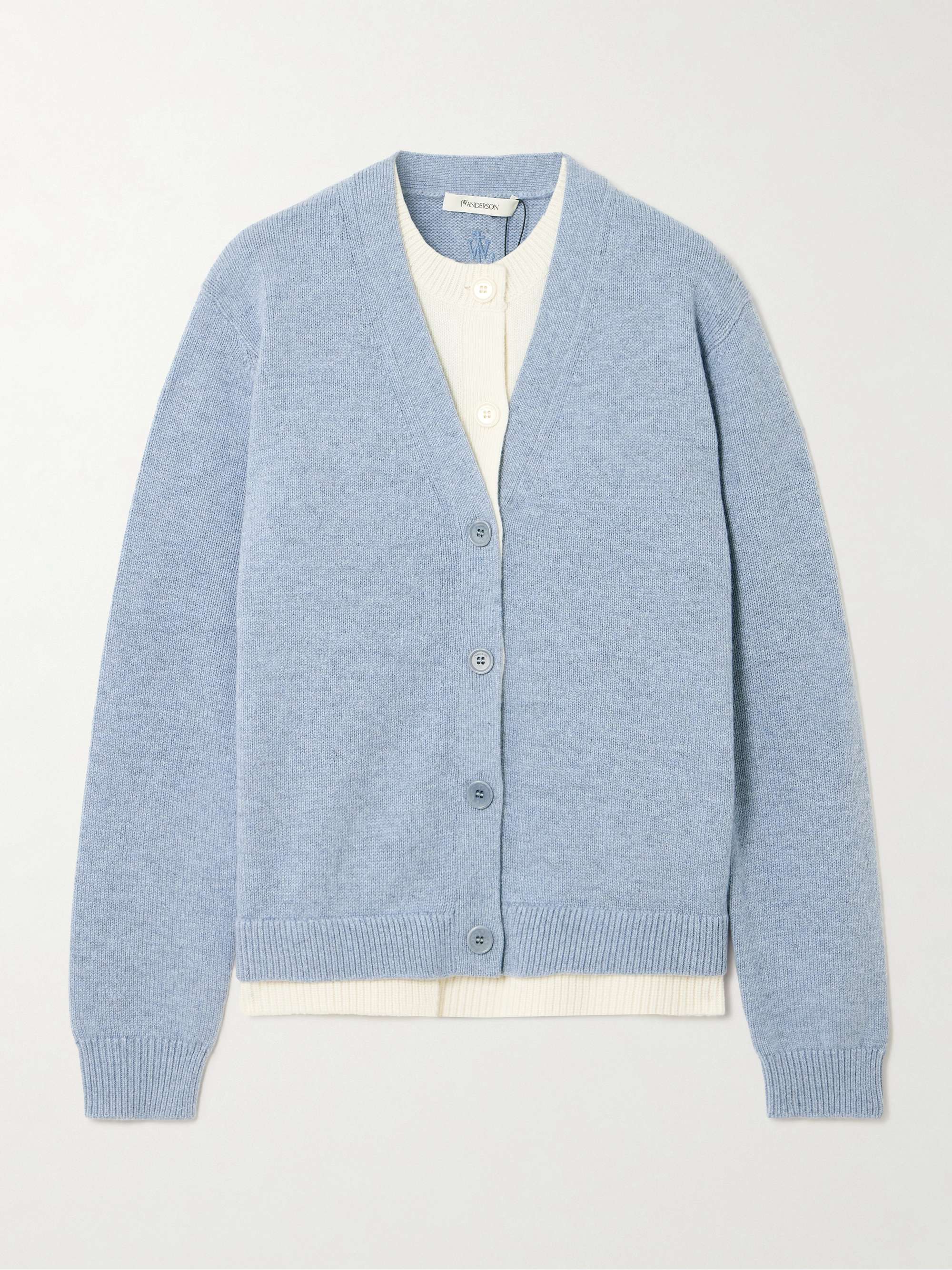Layered Wool and Cashmere-Blend Cardigan