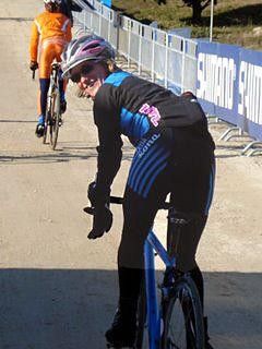 Pre-riding the Worlds course.