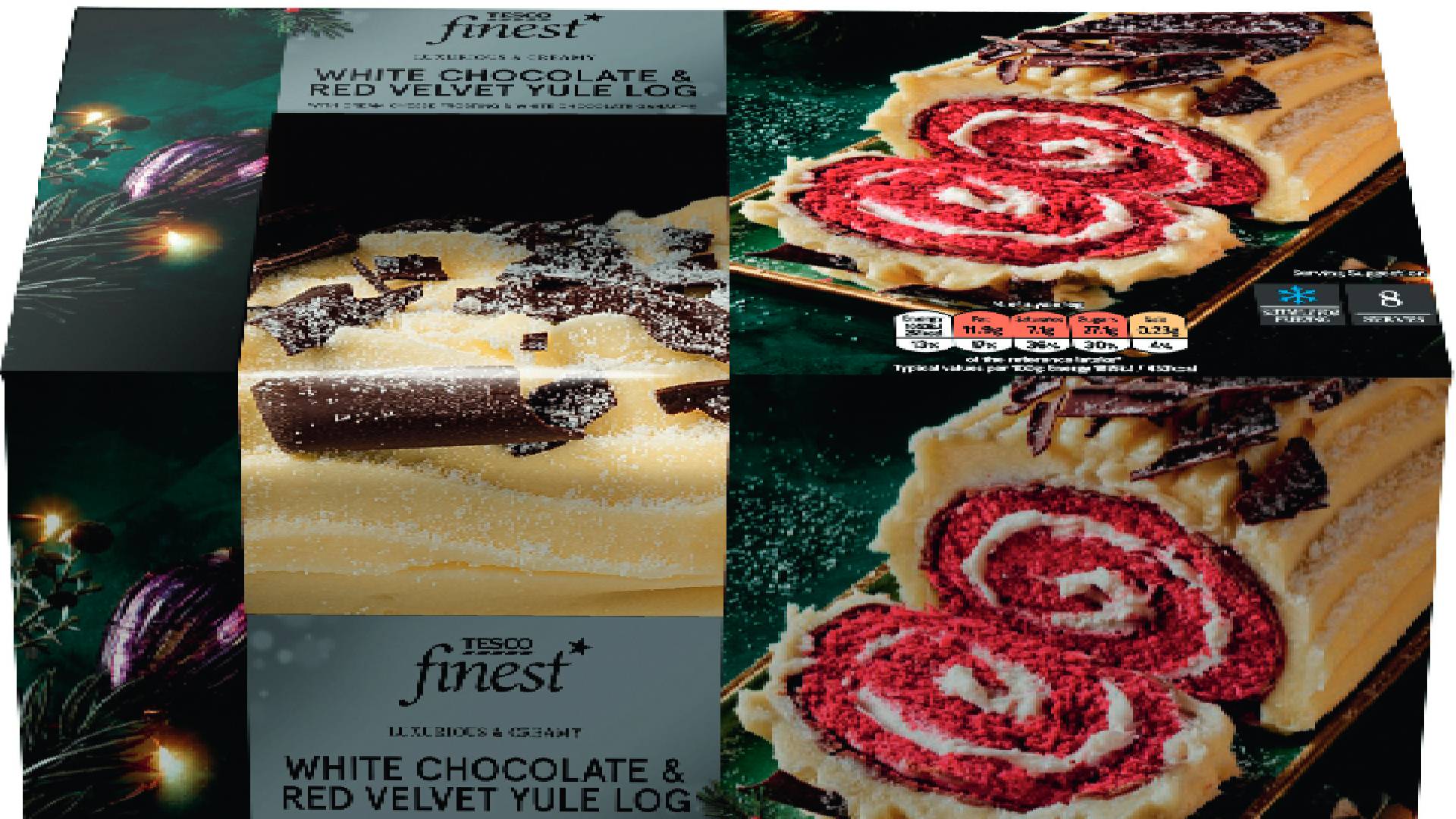 Finest White Chocolate &amp;amp; Red Velvet Yule Log