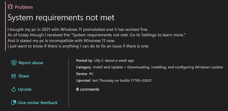 windows feedback hub