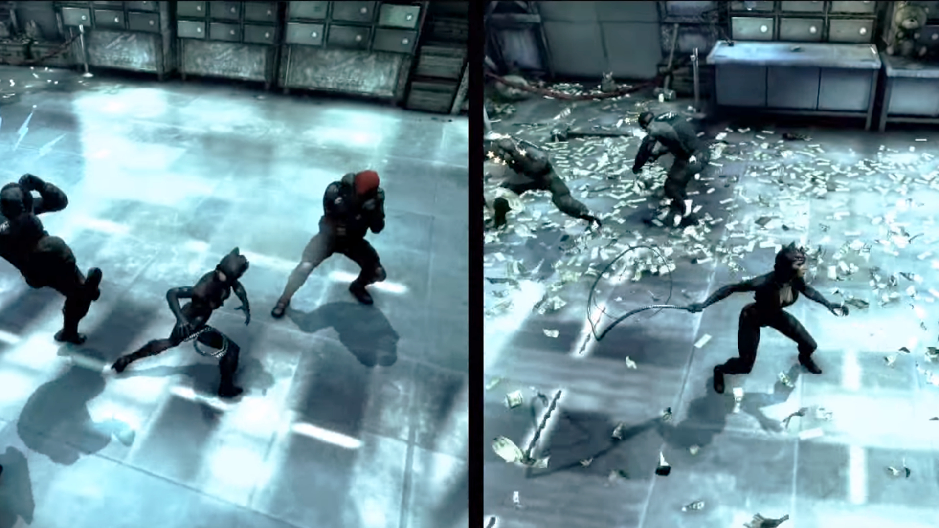 PhysX comparison, turned off on the left.
