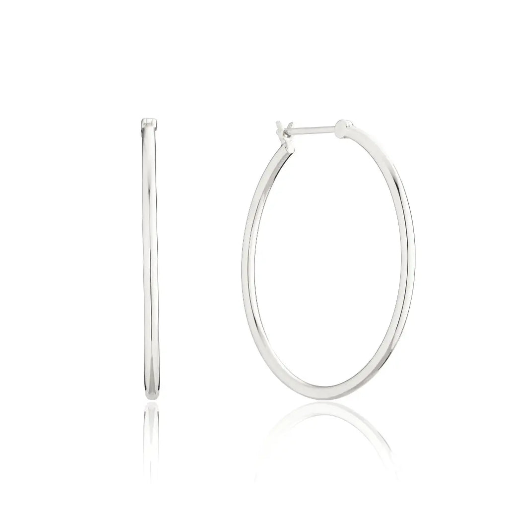 Silver Large Hoop Earrings