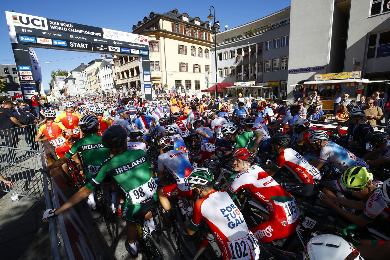 The junior men's road race at the World Championships in Innsbruck