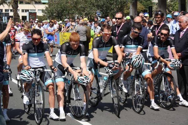 The Leopard Trek riders pay their respects to a friend and teammate