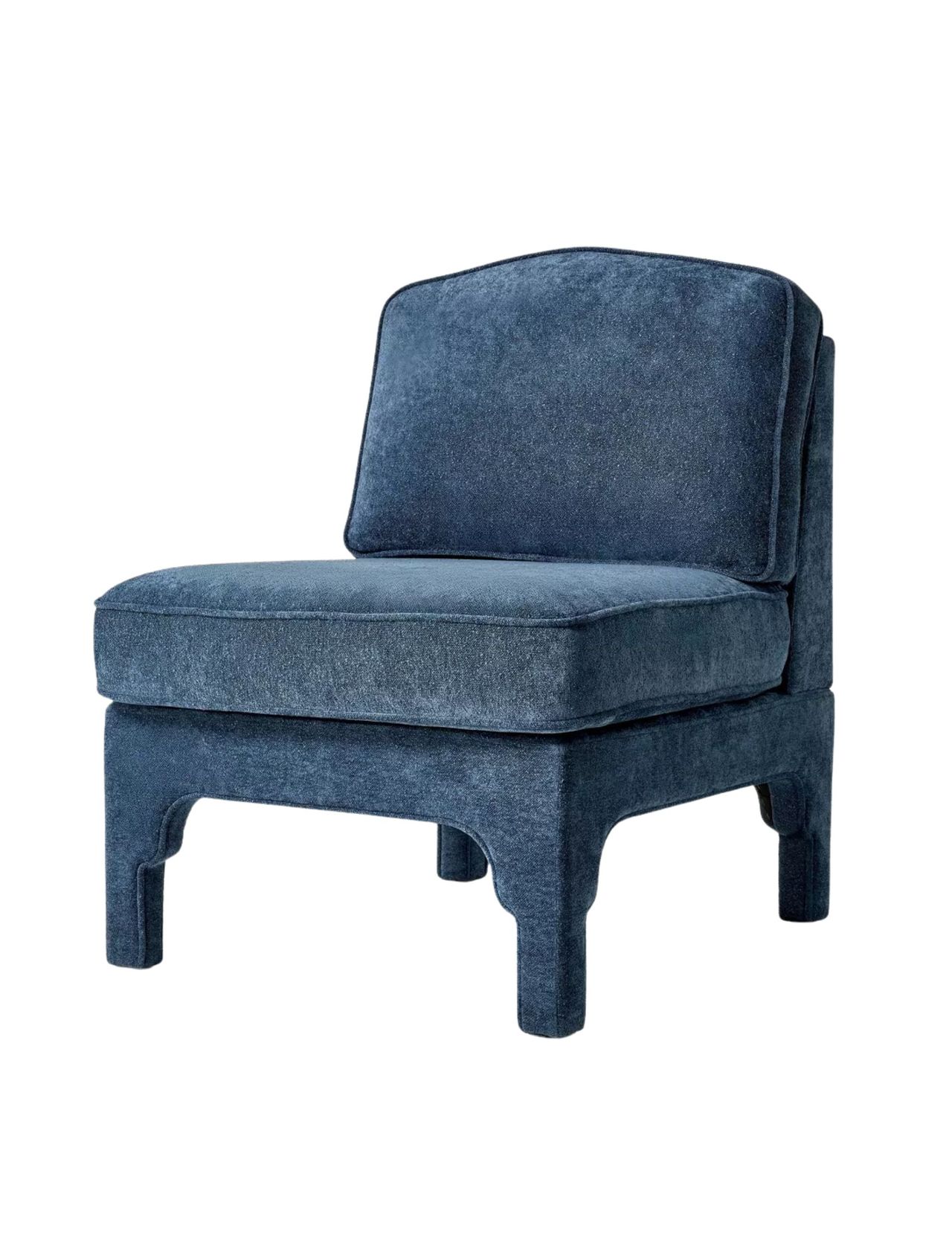 Vintage-Inspired Velvet Slipper Chair