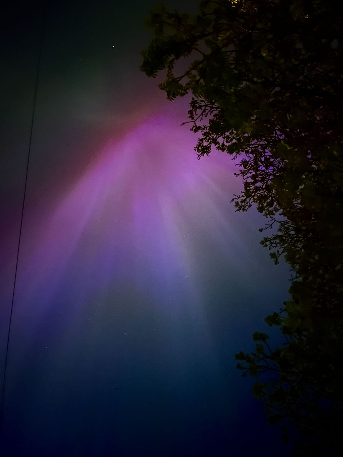 Northern lights from Nottingham, UK
