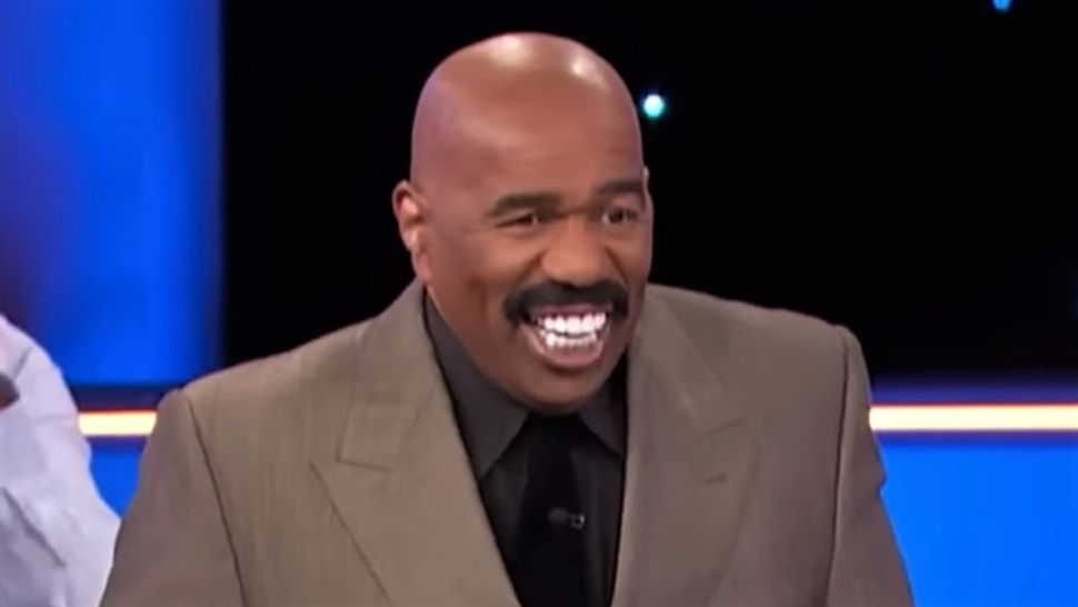 Family Feud's Steve Harvey Delivers Hilarious Rooster Impersonation ...