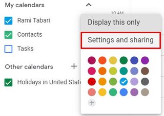 How to share Google Calendar
