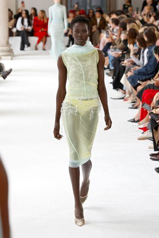 pastel colours at milan fashion week spring summer 2025