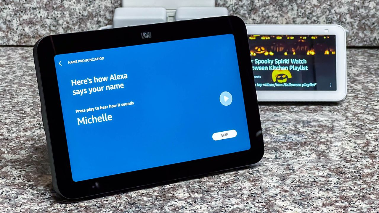 Amazon Echo Show 8 (3rd gen) in use by author