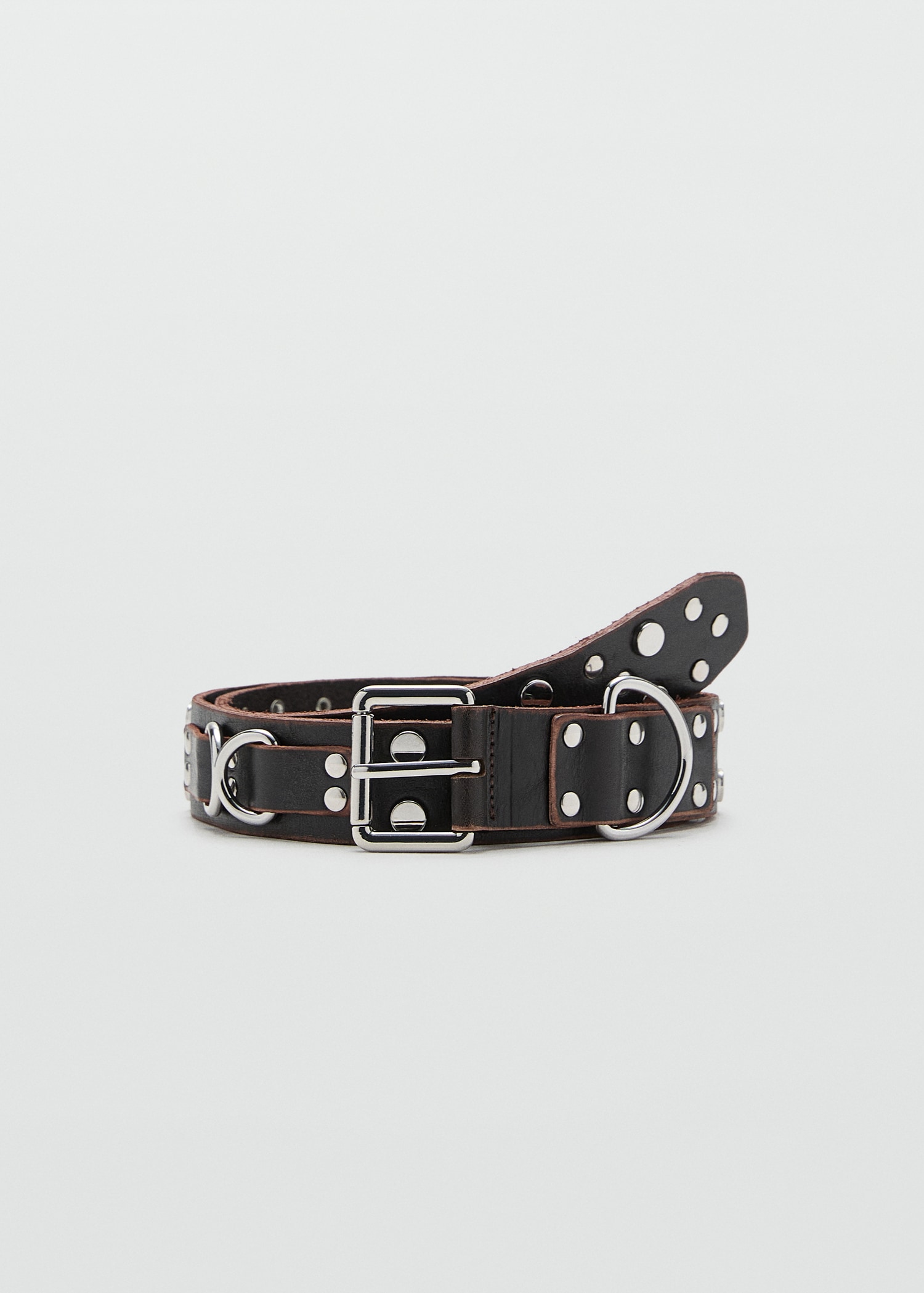 Stud Leather Belt - Women | Mango Usa