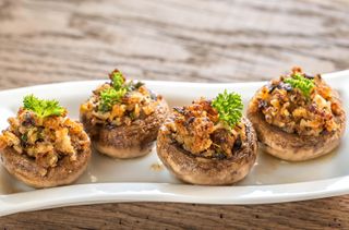 Garlic and cheese stuffed mushrooms recipe