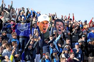 2018 Ryder Cup - fans celebrate during the Morning Fourball Matches