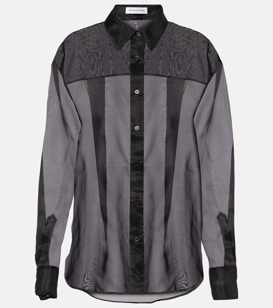 Peri Sheer Silk-Blend Shirt