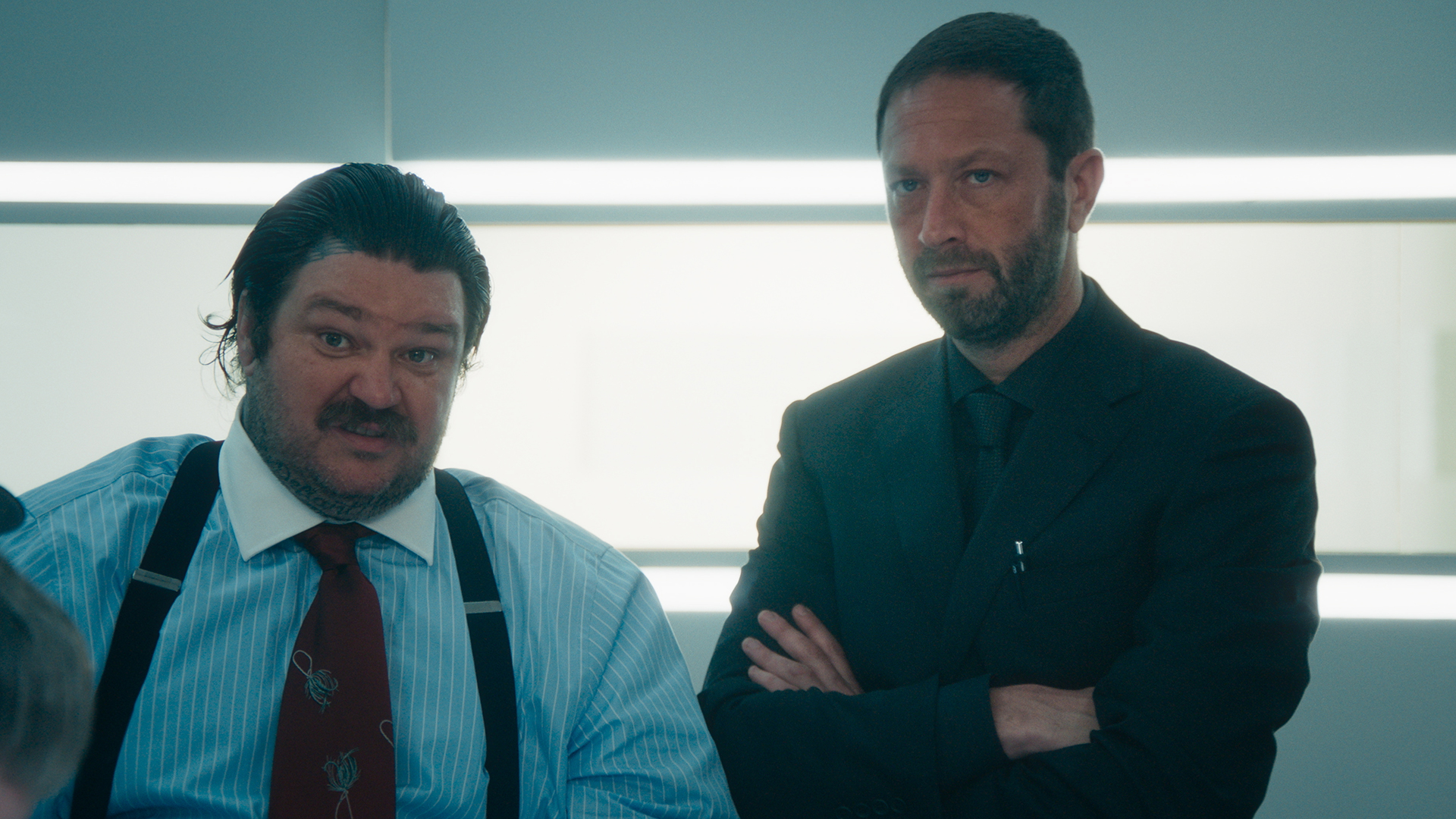 Neil and Richie looking unimpressed in The Bear season 4