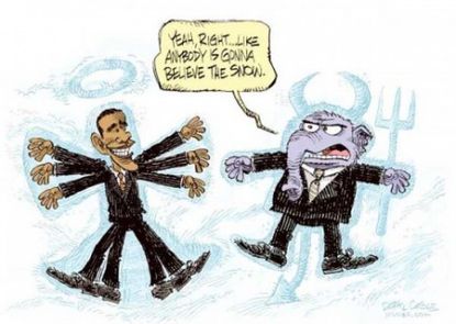 Obama's snow angels