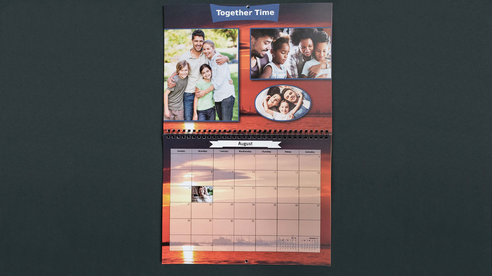 Mixbook calendar sample