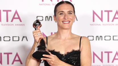 Vicky McClure pose with the Drama Performance’ Award during the National Television Awards 2026 at The O2 Arena on September 08
