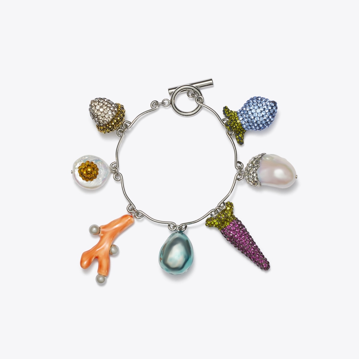 Curiosity Vegetable Charm Bracelet in Misc, Size Os