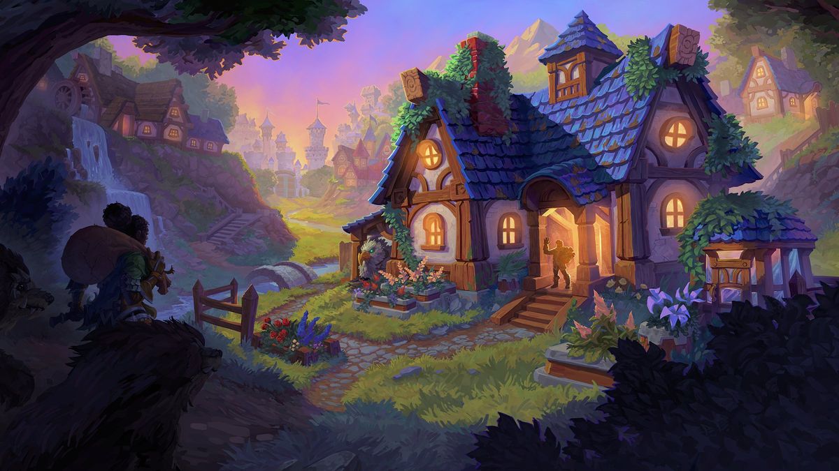 Concept artwork for World of Warcraft&#039;s Player Housing feature.